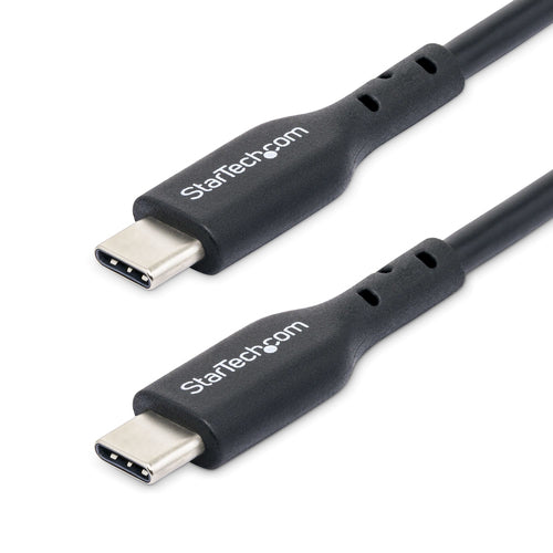 StarTech.com 6ft (1.8m) USB-C Charging Cable, USB C Cable, USB 2.0 Type-C Laptop Charger Cord, 60W 3A Power Delivery, TPE Jacket, USB-C Data Transfer Cable, M/M